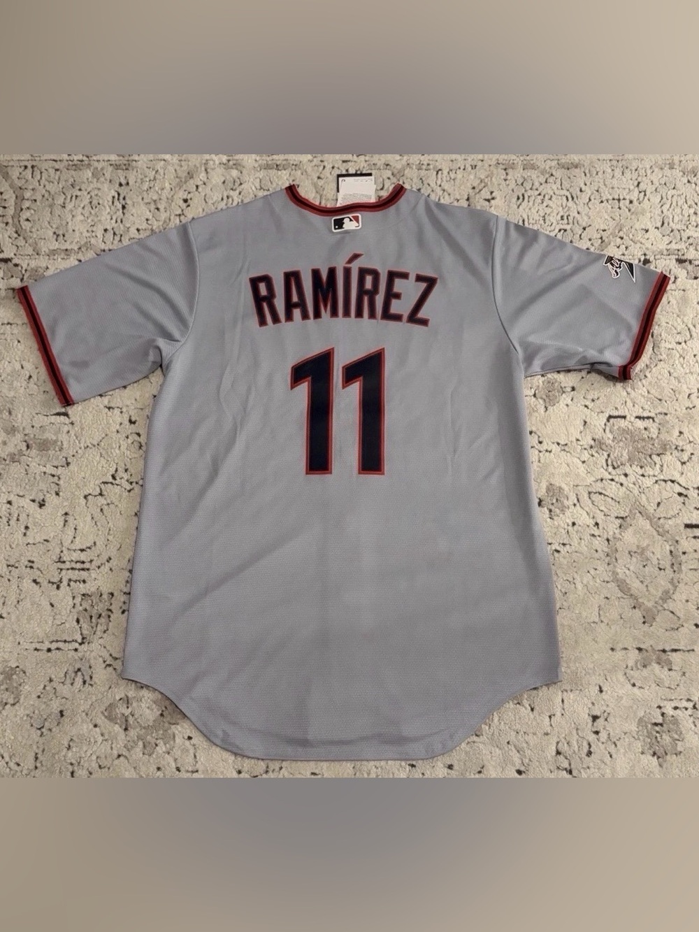 Nike Authentic Cleveland Guardians Jose Ramirez #11 2025 Gray Jersey Men’s Sz L